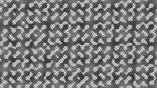 Geometric swirl motion with black and gray liquid shapes on abstract background