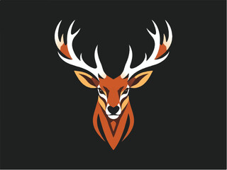 Deer logo design. Minimalistic Deer symbol for logo design. 