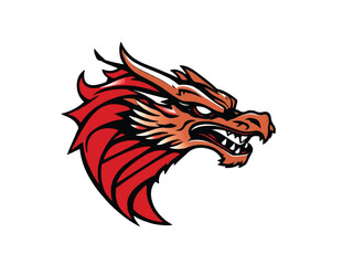 Dragon logo. Dragon head logo design. Illustration of dragon head.