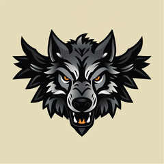 Fototapeta premium Wolf logo, wolf mascot. Minimalistic wolf logo icon. Wolf Logo Vector Illustration 