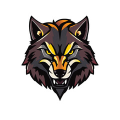 Wolf logo, wolf mascot. Minimalistic wolf logo icon. Wolf Logo Vector Illustration 