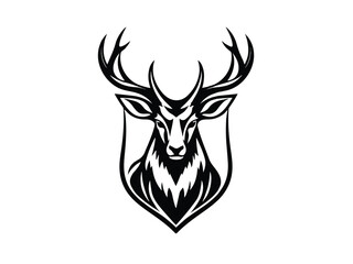 Deer logo design. Minimalistic Deer symbol for logo design. 