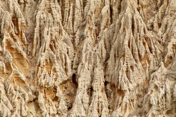 Cool Sedimentary Rock formations cliffs at Torrey Pines State Reserve San Diego California