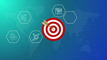 Business target global focus financial achievement company opportunity dart and arrow investment - Powered by Adobe