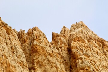 Cool Sedimentary Rock formations cliffs at Torrey Pines State Reserve San Diego California
