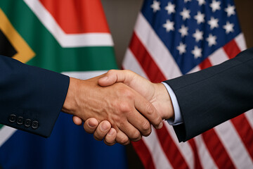 South Africa USA Diplomatic Handshake