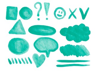 Set coloured paint spots stickers for fabrics and textiles and linens and gifts and cards and kids and hobbies