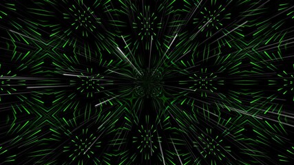 Background Repeating radial pattern like energy flower with deep green color, giving the impression of high energy structure. 3d animation - Powered by Adobe