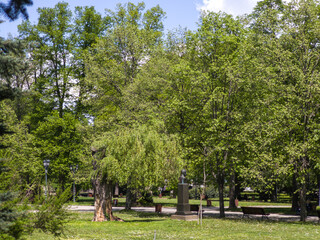 Landscape of Borisova gradina in city of Sofia, Bulgaria