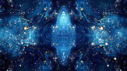 Abstract blue background with sparkling lights. [Mirrored Realms] | Mirror Dust | shimmering air. Illustration