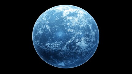 Fototapeta premium Against a dark cosmic backdrop, Planet Earth is visible, showcasing its continents, oceans, and cloud formations