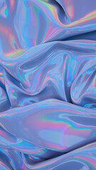 Abstract digital fabric. Sci-fi background. Holographic foil. 3d rendering illustration not AI
