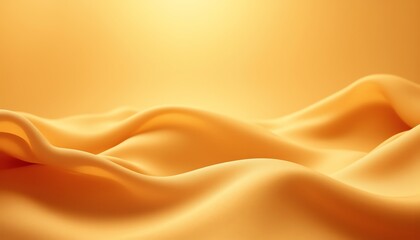 Fototapeta premium Elegant golden waves of silky fabric texture.