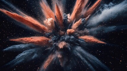 Dramatic Colorful Explosion Abstract Background