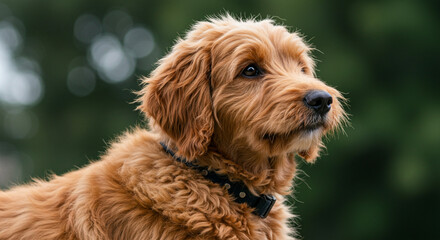 Fototapeta premium Small, fluffy golden retriever puppy. 