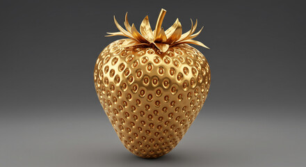 Golden strawberry with a textured surface.
