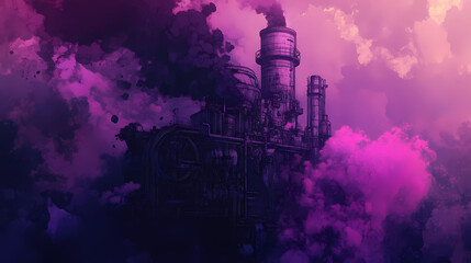 Background with ink fade, vapor trail bloom. [Steamspire Wastes] | Boiler Ghost | vapor trail. Illustration