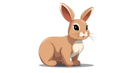 Obraz premium Professional Simple Rabbit Design Cartoon Vector Illustration for Graphic Design Projects
