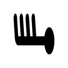 Weather symbol indicating moderate wind from the southwest with a solid black circle and line design