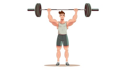 Obraz premium Professional vector illustration of upright row workout exercise for fitness enthusiasts