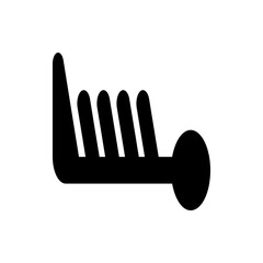 Black and white graphic illustration of a weather symbol depicting moderate or heavy snow shower