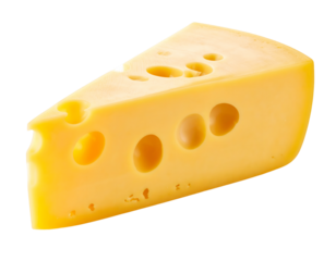 Cheese Slice: Holes, Texture, Transparent Background