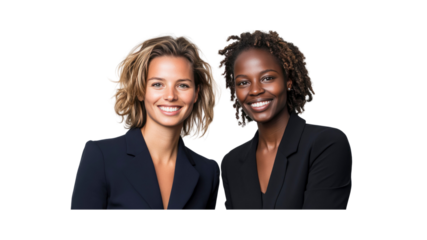 Confident Diverse Businesswomen Smiling Together