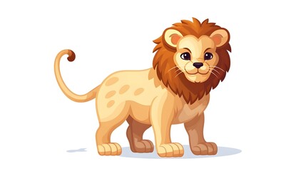 Detailed Pixel Art Lion Cartoon Vector Illustration for Isolated Use