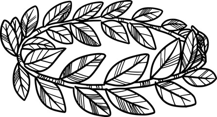 Fototapeta premium Branch with vibrant green leaves, detailed botanical element for natural design, realistic foliage for decor or illustration isolated on transparent background
