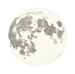Obraz premium Detailed lunar surface with craters and shadows, cut out - stock png.
