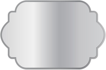 Metallic Silver Decorative Frame Label