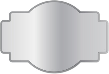 Metallic Silver Decorative Frame Label