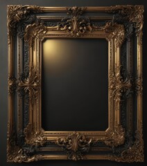 Black & gold ornate frame, shimmering texture,  coupon,  stylish