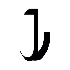 JL letter icon Logo alphabet vector design.	