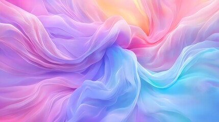 Obraz premium Soft Fluid Waves in Pastel Colors Creating a Serene Background