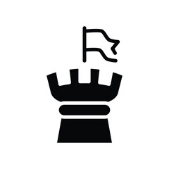 resign chess strategy solid icon vector design good for web or mobile app