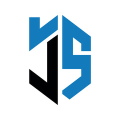 Js letter logo creative modern alphabet logo.
