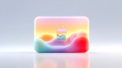 Abstract Gradient Device with Iconic Fruit Logo