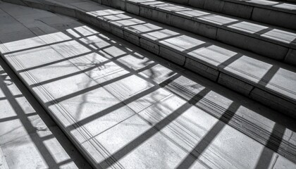 Abstract Grey Stairs Pattern With Shadows