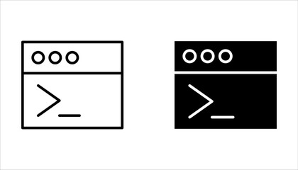 Display Code Icon set, vector illustration on white background. EPS 10