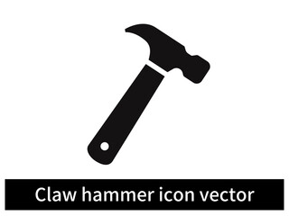 Claw hammer icon vector