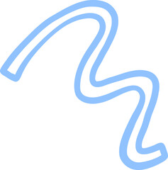 Fototapeta premium Curvy Line Illustration, a concept of flow and connection in a simple, abstract design.