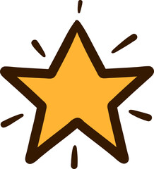 Shining Gold Star Vector Graphic