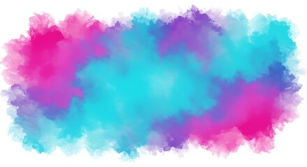 Fototapeta premium Colorful watercolor cloud swirling vibrant hues