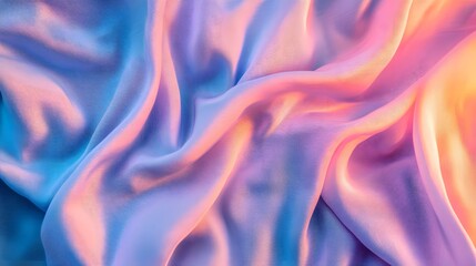 Obraz premium Vibrant, draped fabric texture in pastel shades.