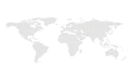 Dotted world map evokes global connectivity