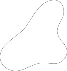 Fototapeta premium Petal shaped abstract blob with wide base