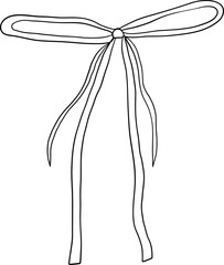 Soft ribbon bow with droopy symmetrical loops