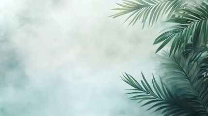 Obraz premium Soft, muted foliage in a hazy, ethereal backdrop.