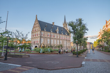 Obraz premium Sasebo, Japan - 07.22.2024.2024 - Replica Dutch City Theme Park Huis Ten Bosch 